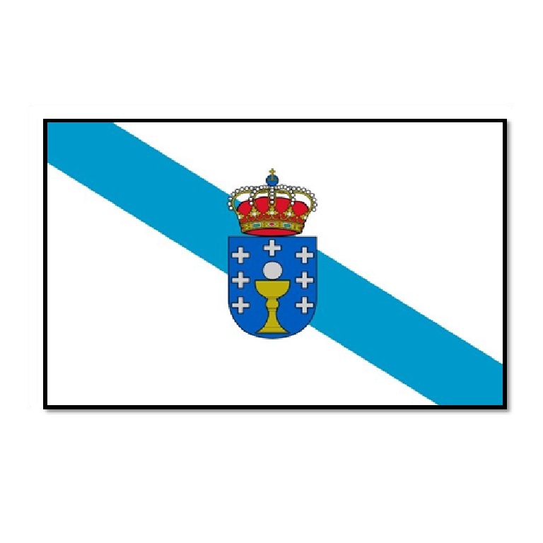 BANDERA DE GALICIA C/ESCUDO - CÓDIGO: AG1035 - Meprolim